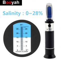 Booyah 0-28% compteur de salinité réfractomètre haute précision hydromètre d'eau de mer pour testeur de Concentration de test de Solution salée