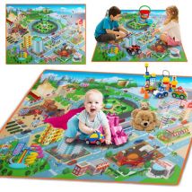 Tapis en mousse pour bébé tapis de jeu enfants ville Route tapis carte de Route tapis rampant bébé jouets tapis imperméable pliable tapis d'escalade