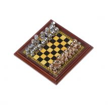 Classique en alliage de Zinc pièces d'échecs en bois échiquier jeu d'échecs avec roi jeu de plein air de échecs