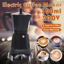 300ml électrique automatique Machine à café Mini cafetière cuisine Cafetiere chauffage 6 tasses 3 minutes AU Plug 220-240V théière