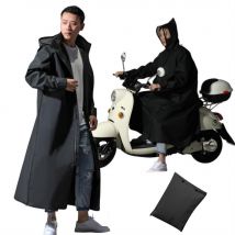Poncho à capuche avec fermeture éclair pour moto, Long Style randonnée, veste de pluie pour femmes et hommes