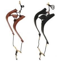 Saxophone en cuir réglable, sangle de cou d'épaule avec boucle largeur 24Mm pour les joueurs de Saxophone amateurs de musique couleur noir/marron