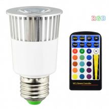 Lumière LED E27 RGB lampe à LED 12W MR16 GU10 B22 LED ampoule 85-265V RGB projecteur haute puissance 16 couleur IR télécommande ampoules