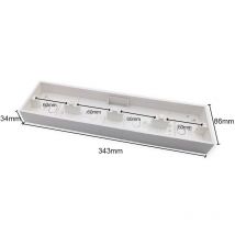 Boîte de jonction pour interrupteurs muraux, 4 boutons, 343x86x34mm, pour 86 types de prises,