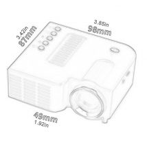 Projecteur Portable UC28C filaire même écran Hd projecteur à domicile Mini projecteur 3D Mini projecteur vidéo de film