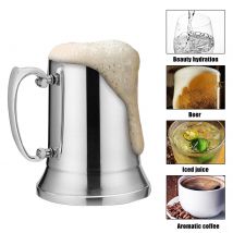 Chope à bière rétro en acier inoxydable, 560ML, verre à vin isolé, verre à bière, verre à thé, polissage, tasse à boire, cuisine gothique, Bar