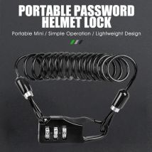 WEST vélo vélo serrure antivol Mini casque serrure moto cyclisme Scooter 3 chiffres combinaison mot de passe sécurité câble serrure