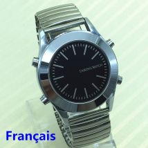Montre parlant français pour personnes aveugles ou malvoyantes, avec alarme, à Quartz, en Stock,