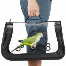 Cage portative de Transport de perroquet d'oiseau d'animal de compagnie avec le transporteur extérieur de voyage de perche