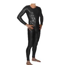 Homme grandes cachemire thermique o-cou à manches longues sous-vêtements body doux Pu cuir une-pièce automne et hiver collants