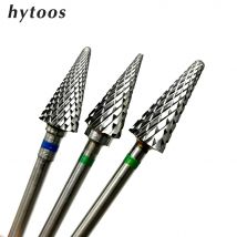 HYTOOS – foret à ongles en carbure conique, fraise pour manucure, fraises rotatives, mèches pour ongles, perceuse électrique, accessoires, outil de 3/32 pouces