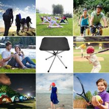 Paquet de 2 tabouret de Camping pliant, chaise de pêche de Camping Portable, chaise Slacker extérieure pour la randonnée, randonnée, barbecue, pique-nique, voyage