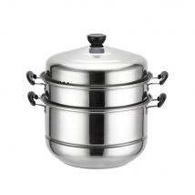 Cuiseur vapeur multifonctions à trois couches en acier inoxydable, marmite de cuisson universelle pour cuisinière à Induction (28)