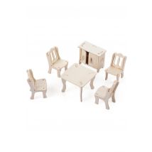 Puzzle 3D en bois pour salle à manger