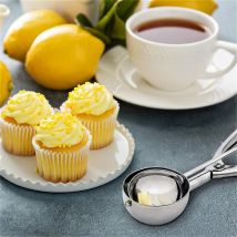 1pc 4/5/6 Cm cuillère à crème glacée utile en acier inoxydable cuillère à crème glacée biscuits pâte Disher cuillère pastèque cuillère