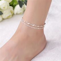 925 argent Femmes Bijoux de Cheville De Cheville Bracelet 925 Bijoux en argent Pour Femme Filles SB157