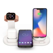 Qi Chargeur Sans Fil Support de Quai pour Apple Montre 5 4 3 2 1 iPhone 11 Xs Xr 8 Plus Airpods Pro 10W Station De Charge Rapide Sans Fil