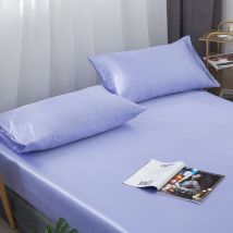 Housse de drap housse en Satin couleur Pure | Couverture de Protection pour matelas, bande élastique, étui de lit confortable