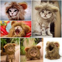 Chats vêtements Lion crinière chat Costume Lion cheveux perruque casquette chien Costumes pour petits chiens noël Halloween animaux Costumes produits pour animaux de compagnie