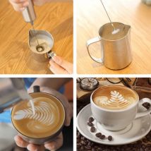 Mousseur à lait électrique à main, mousseur à café de voyage. Mousseur à café pour mousser le lait, mélangeur mousseur au lait/Cappuccino pour boisson,