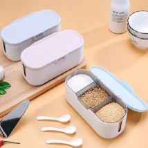 Boîtes d'assaisonnement en plastique pots de stockage de bouteilles de sel et de poivre de grande capacité pour le stockage d'assaisonnement de cuisine à la maison de récipient d'épice d'huile