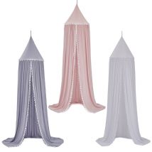 Rideau de lit en coton pour bébé, canopée pour -né, dôme en maille anti-moustiques, décoration pour chambre d&#39;enfant, tente en filet