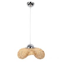 Vintage tissage pendentif bambou abat-jour naturel tissé suspendu nostalgique réglable E27 lustre Restaurant salon de thé chambre L