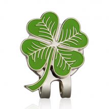 Marqueur de balle de Golf à quatre feuilles avec clip pour chapeau de Golf, accessoires de Golf en alliage pour de golfeur, marqueur de trèfle porte-bonheur,