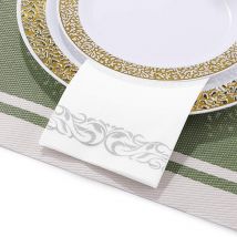 Petite serviette jetable, serviette en papier absorbant absorbant doux serviette décorative pour salle de bain, cuisine, mariage, fête, dîner ou E