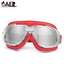 JAER moto Vintage lunettes moto Scooter motard lunettes pour casque pilote Steampunk lunettes