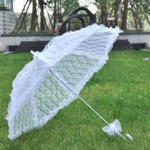 Décoration Simple en dentelle, fournitures simples pour la mariée et la mariée parapluie pour Photo, accessoires pour photographie