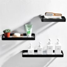 Étagère d'angle en verre pour salle de bain | Étagères de douche en aluminium, étagère de rangement mural pour toilettes, support de shampooing