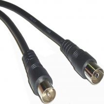 BeMatik-cordon antenne TV coaxiale 75 Ohms (2.5m/noir)