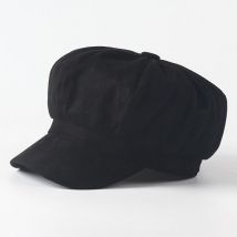 Femmes hommes peintre octogonale Casquette automne hiver gavroche béret chapeau solide daim belle casual Casquette