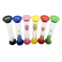 Minuterie sablier de sable coloré 30S 1 2 3 4 5 Minutes | Verre de sable coloré, horloge