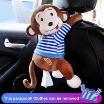 Cartoon singe maison bureau voiture suspendus papier serviette boîte à mouchoirs porte-couvercle Portable papier boîte porte-couvercle papier