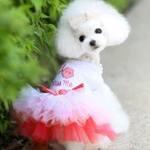 Rose mignon chien robe jupe belles robes princesse animal chiot chien princesse Costume vêtements vestido perro