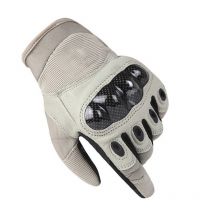 Gants de moto cyclisme cuir nylon couture fort anti-dérapant téléphone écran tactile PU cuir fibre tissu complet doigt gants