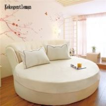 100% coton rond drap housse romantique couleur unie rond drap de lit ensemble de literie surmatelas 200cm 220cm thème hôtel