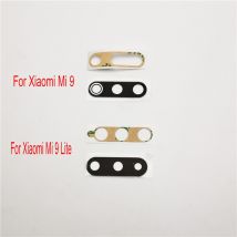 2 pièces/lot verre de caméra arrière pour Xiao mi mi 9 mi 9 Lite couvercle de lentille en verre de caméra arrière avec des pièces de rechange d'autocollant adhésif