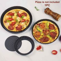 Facile à nettoyer rond outils de cuisson tarte cuisine Quiche Pizza Pan en acier au carbone tarte multifonctionnelle antiadhésive maison avec Base amovible