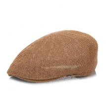 Béret plat pour hommes, chapeau de paille d&#39;été, casquette de journal, béret respirant, casquette unisexe Peaky Blinder, chapeaux de papa en maille