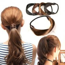 Bande de cheveux élastique pour femmes et filles, lisse, mignon, Scrunchie, accessoires de cheveux,