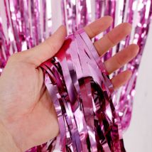 Bécher gradué Transparent 500Ml et rideau en soie de pluie épais 1x3m, rideau en soie de pluie, pompon fleur-argent 1 pièce