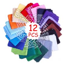 12 Pack Paisley Bandanas bandeau tête écharpe visage couverture cou tissu Bandana pour le cyclisme en plein air Sport