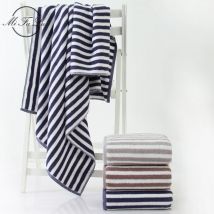 Serviette de bain rayée en coton pour hommes, grande Serviette de plage, petit visage, pour la douche, la maison, l&#39;hôtel, la salle de bain