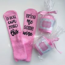 Chaussettes si vous pouvez lire ceci apportez-moi un verre de vin chaussettes automne Dobby chaussettes de noël chaussettes drôles