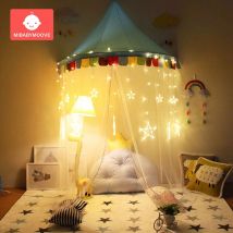 Nordique enfants baldaquin lit rideau bébé suspendus tente berceau enfants chambre décor rond suspendu dôme moustiquaire enfants jouer tente