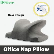 PurenLatex-oreiller pour la sieste | Mousse à mémoire de forme papillon cervicale, coussin de bureau, Table d'école, oreiller Cervical orthopédique à rebond lent