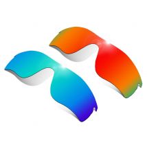 Glintbay-lunettes de soleil polarisées | 2 pièces, lentilles de rechange pour Oakley RadarLock Path, rouge feu et bleu glace